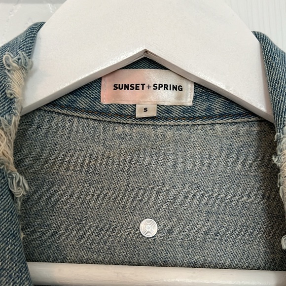 Studded, distressed denim jacket - Picture 3 of 4